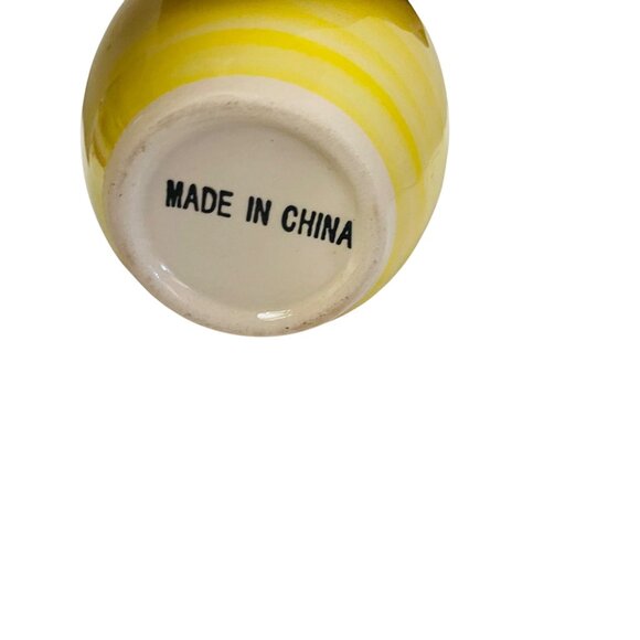 Ginger Jar Ceramic Yellow Floral Jar With Lid Storage 4" Decorative Hand-Painted - Picture 13 of 13